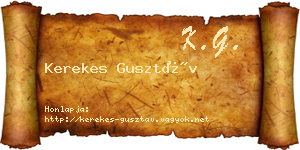 Kerekes Gusztáv névjegykártya