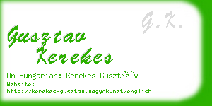 gusztav kerekes business card